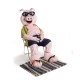 Handsome Swimming Pig Mascot Costume Cosplay