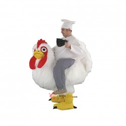 Happy Cute Chicken back Mascot Costume Cosplay