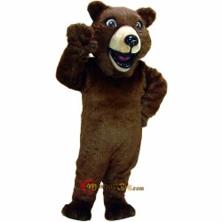 Happy Grizzly Bear Mascot Costume Cosplay