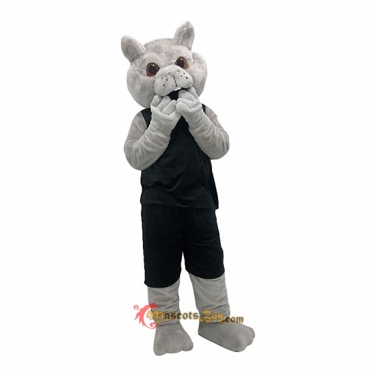 Light gray moving Leopard Mascot Costume Cosplay
