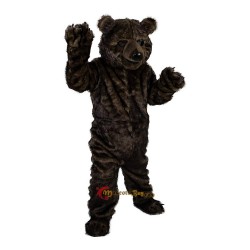 Long Hair Black Bear Mascot Costume Cosplay