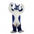 Long Hair Blue Wolf Mascot Costume Cosplay