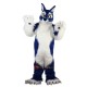 Long Hair Blue Wolf Mascot Costume Cosplay