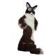 Long Hair Brown Wolf Mascot Costume Cosplay
