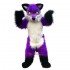 Long Hair Purple Wolf Fox Dog Mascot Costume Cosplay