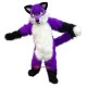 Long Hair Purple Wolf Fox Dog Mascot Costume Cosplay