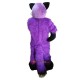 Long Hair Purple Wolf Fox Dog Mascot Costume Cosplay