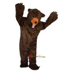 Longhair Brown Bear Mascot Costume Cosplay