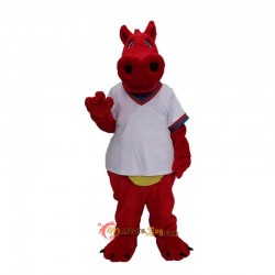 Lovely Red Dragon Mascot Costume Cosplay