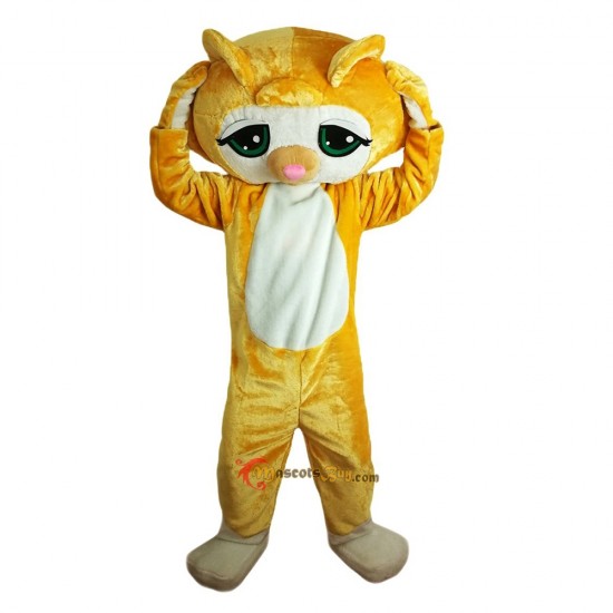Lovely Yellow Cat Mascot Costume Cosplay
