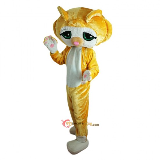 Lovely Yellow Cat Mascot Costume Cosplay