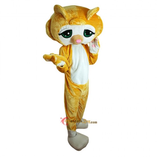 Lovely Yellow Cat Mascot Costume Cosplay