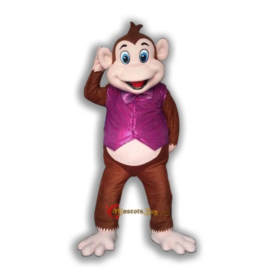 Monkey with Purple Vest Animal Mascot Costume Cosplay