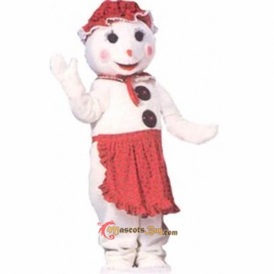 Mrs. Snowman Mascot Costume Cosplay