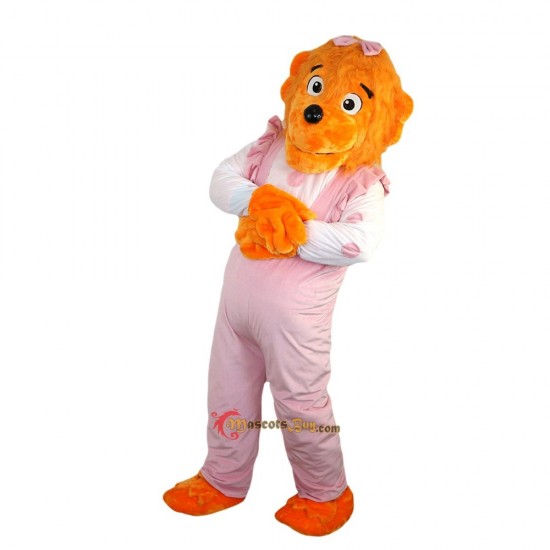 Ms. Orange Bear Mascot Costume Cosplay