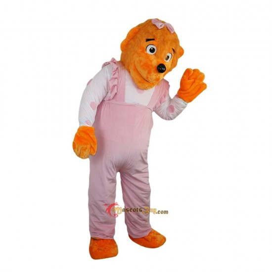 Ms. Orange Bear Mascot Costume Cosplay