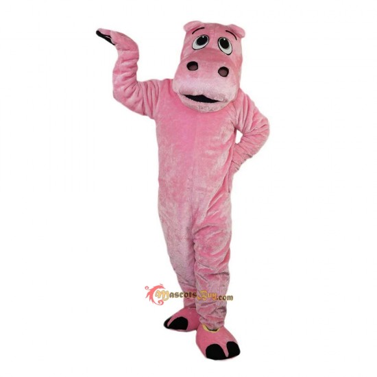 Pink Hippo Mascot Costume Cosplay