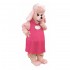 Pink Petals Poodle Mascot Costume Cosplay