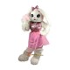Pink white rabbit Costume Easter Bunny Mascot Costume Cosplay