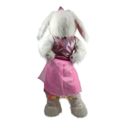 Pink white rabbit Costume Easter Bunny Mascot Costume Cosplay