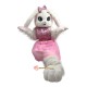 Pink white rabbit Costume Easter Bunny Mascot Costume Cosplay