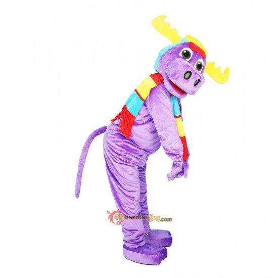 Purple Moose Elk Wapiti Mascot Costume Cosplay