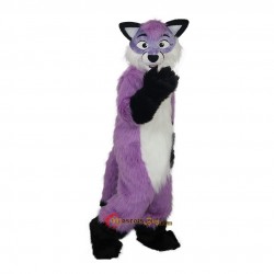 Purple Woolly Wolf Wolves Plush Wolf Mascot Costume Cosplay