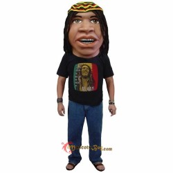 Rasta Man Mascot Costume Cosplay