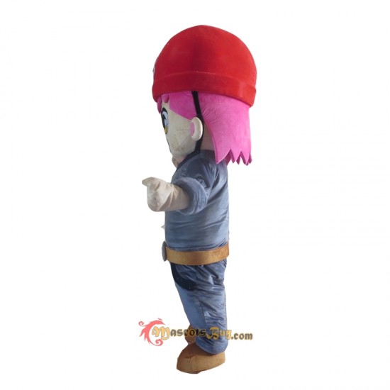 Red Cap Boy Mascot Costume Cosplay