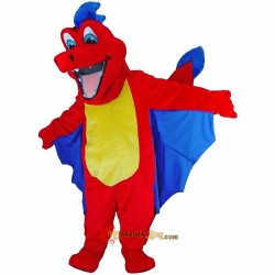 Red Dragon Mascot Costume Cosplay