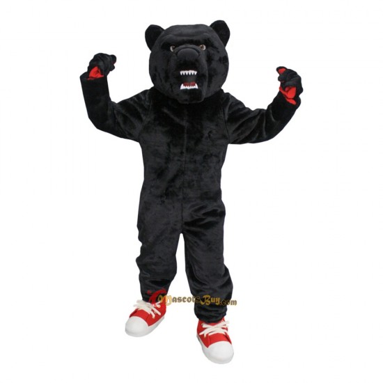 School Ferocious Black Bear Mascot Costume Cosplay