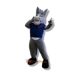 School Grey Mustang Mascot Costume Cosplay