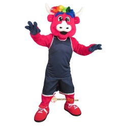 School Interesting Red Bull Mascot Costume Cosplay