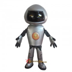 Silver Robot Mascot Costume Cosplay