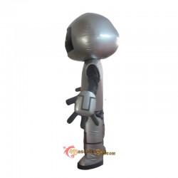 Silver Robot Mascot Costume Cosplay