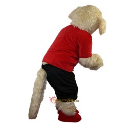 Sport Beige Dog Mascot Costume Cosplay