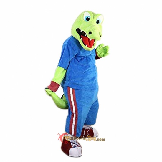 Sport Green Crocodile Mascot Costume Cosplay