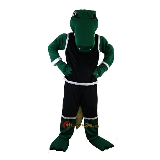 Sport Green Crocodile Mascot Costume Cosplay