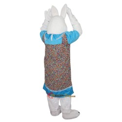 White Chef Bunny Rabbit Mascot Costume Cosplay