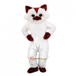 White Cute Cat Mascot Costume Cosplay