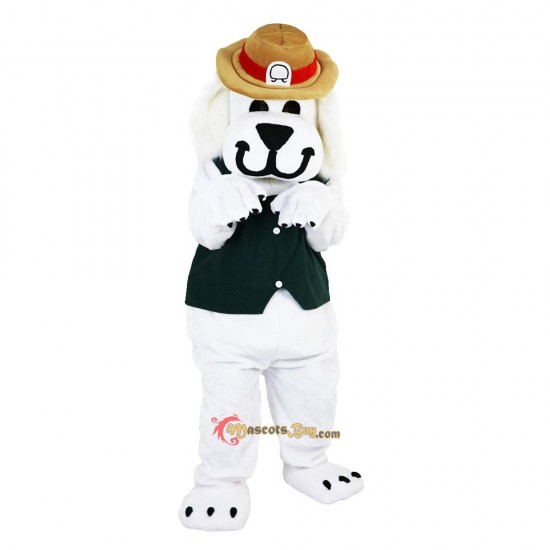 White Dog Hound Mascot Costume Cosplay