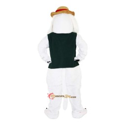 White Dog Hound Mascot Costume Cosplay