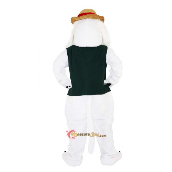 White Dog Hound Mascot Costume Cosplay