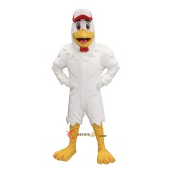 White Handsome Chicken Mascot Costume Cosplay