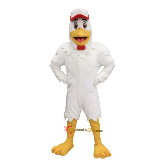 White Handsome Chicken Mascot Costume Cosplay