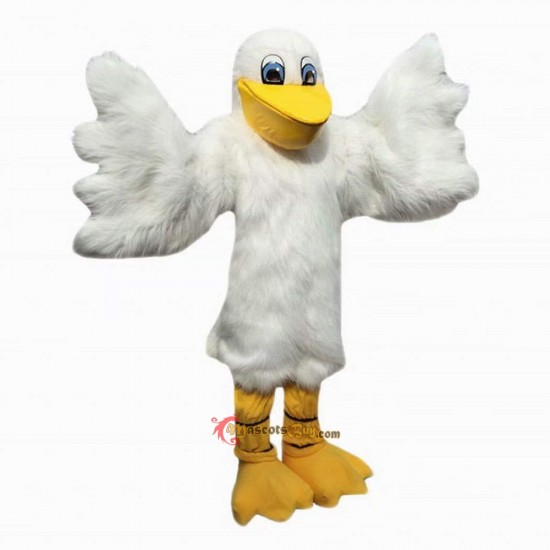 White Pelican Seabird Mascot Costume Cosplay