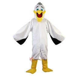 white Pelican Toucan Mascot Costume Cosplay