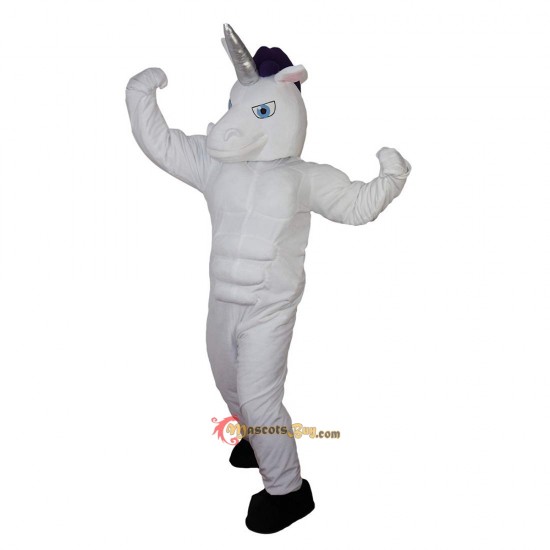 White Unicorn Horse Mascot Costume Cosplay