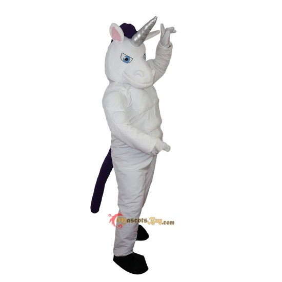 White Unicorn Horse Mascot Costume Cosplay