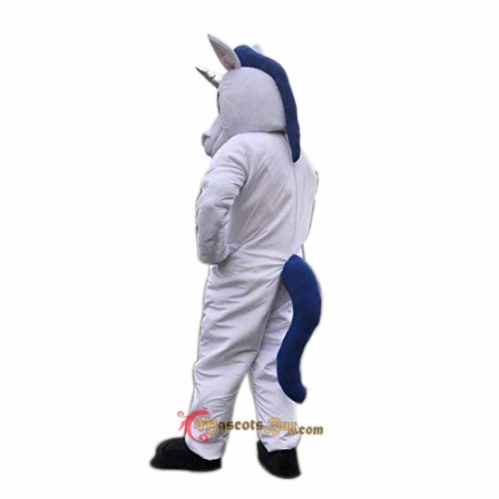 White Unicorn Horse Mascot Costume Cosplay